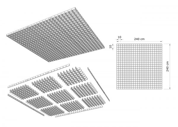 Окачен таван грид решетка PET Grid