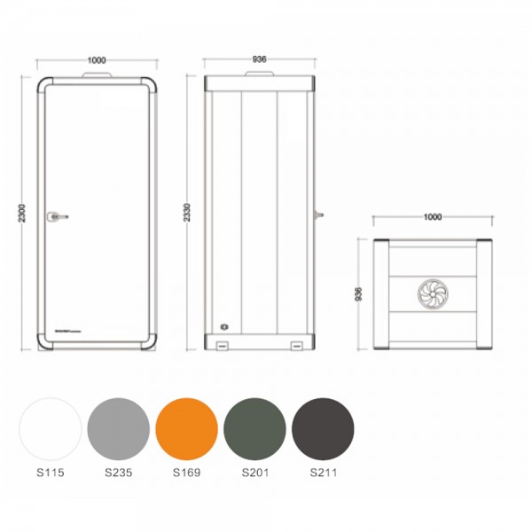 Акустична Кабина - Soundbox Acoustic Silence Booth - SR-S (F1) - 1000/936/2300 cm