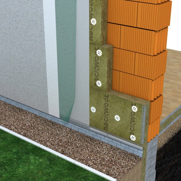 Фасадна каменна вата Rockwool Frontrock Max Plus - 100/600/1200 мм
