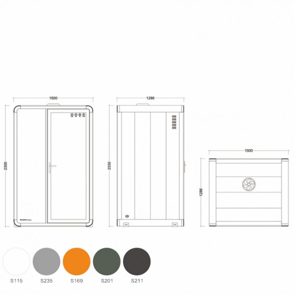 Акустична Кабина - Soundbox Acoustic Silence Booth - SRP-M (E2) - 1500/1286/2300 cm