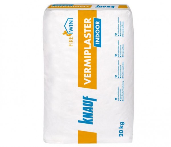 Кnauf Vermiplaster, Пожарозащитна гипсова мазилка Кnauf Vermiplaster, Мазилка Knauf гипсова машинна пожарозащитна Кнауф, [Мазилка за противопожарна защита Кнауф