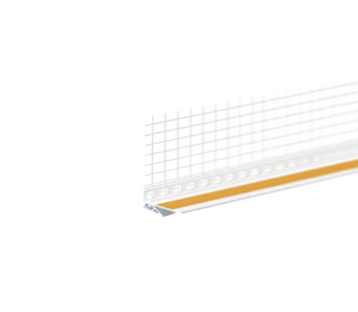 Завършващ PVC профил с армираща мрежа Knauf Dynamik 2D бял - 2600 мм