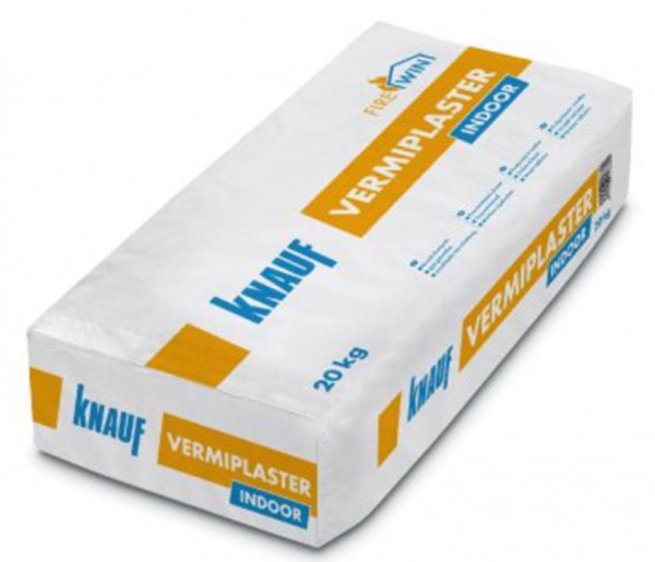 Кnauf Vermiplaster, Пожарозащитна гипсова мазилка Кnauf Vermiplaster, Мазилка Knauf гипсова машинна пожарозащитна Кнауф, [Мазилка за противопожарна защита Кнауф