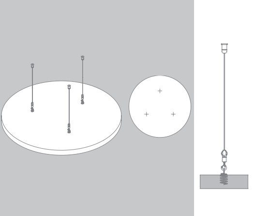 Висящо пано Polaris Acoustic Element Circle - 40/Ø1200 мм